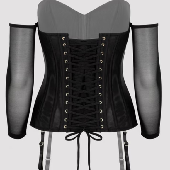 “BNWT” Boss Babe, Steel boned corset with detachable sleeves and garter - Picture 2 of 2